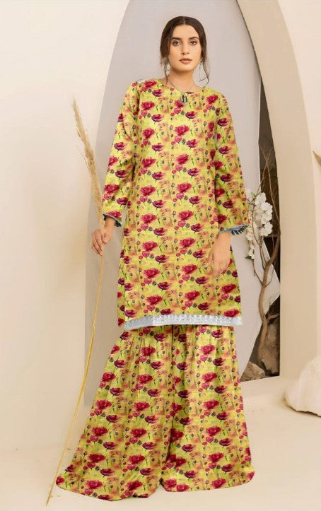 2 Piece Khaddar- Unstitched (Printed)