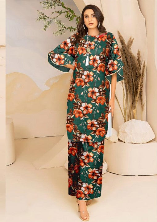 2 Piece Khaddar- Unstitched (Printed)