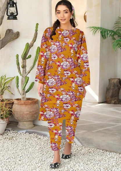 2 Piece Khaddar - Unstitched (Printed)