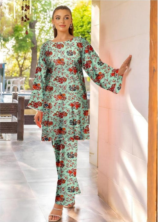 2 Piece Khaddar- Unstitched (Printed)