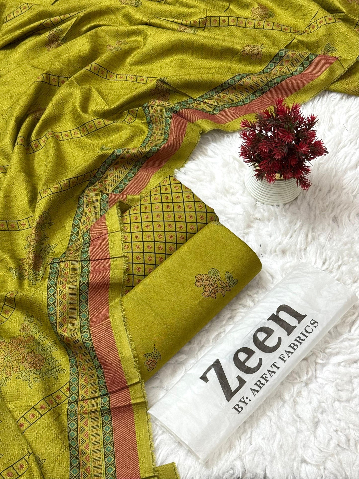 3 Piece Wool Dannak - Unstitched (Printed)