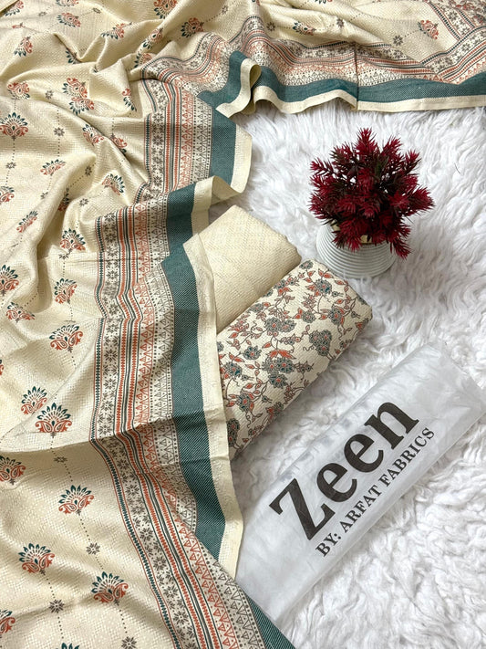 3 Piece Wool Dannak - Unstitched (Printed)